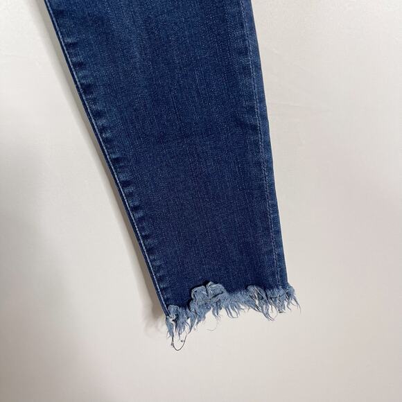 Frame Womens 28 Le Skinny De Jean Crop Skinny Jeans with Shredded Hem in Cantine - Picture 5 of 11